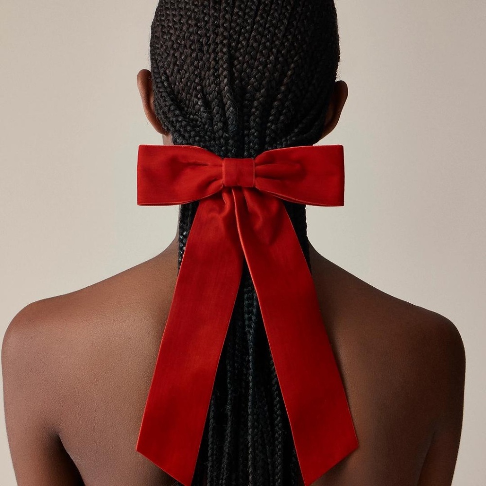 J. Crew Velvet Bow Hair Clip NWT